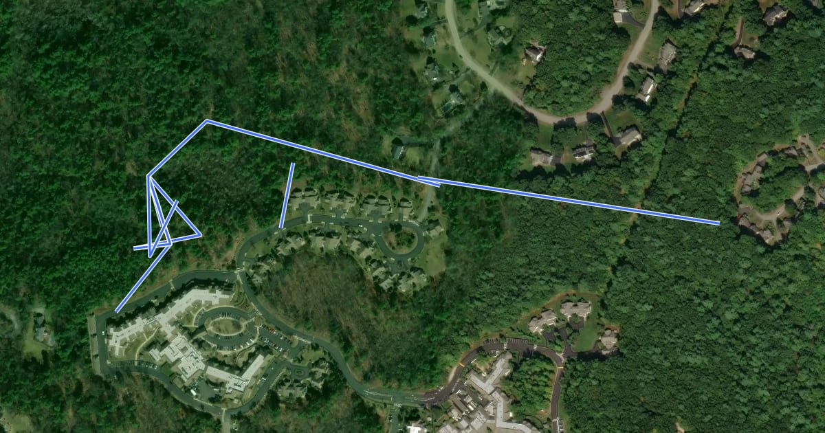 Маршрут Hemlock Trail на спутниковом снимке