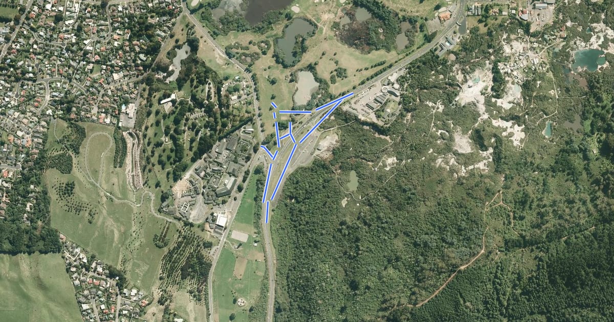 Маршрут Hemo Gorge Roundabout Shared Paths на спутниковом снимке