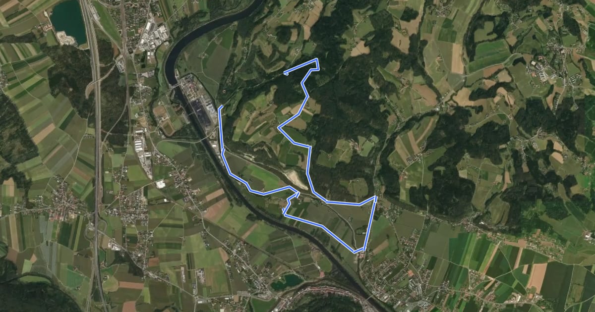 Маршрут Hengist Kulturwanderweg Kollitschberg-Runde на спутниковом снимке