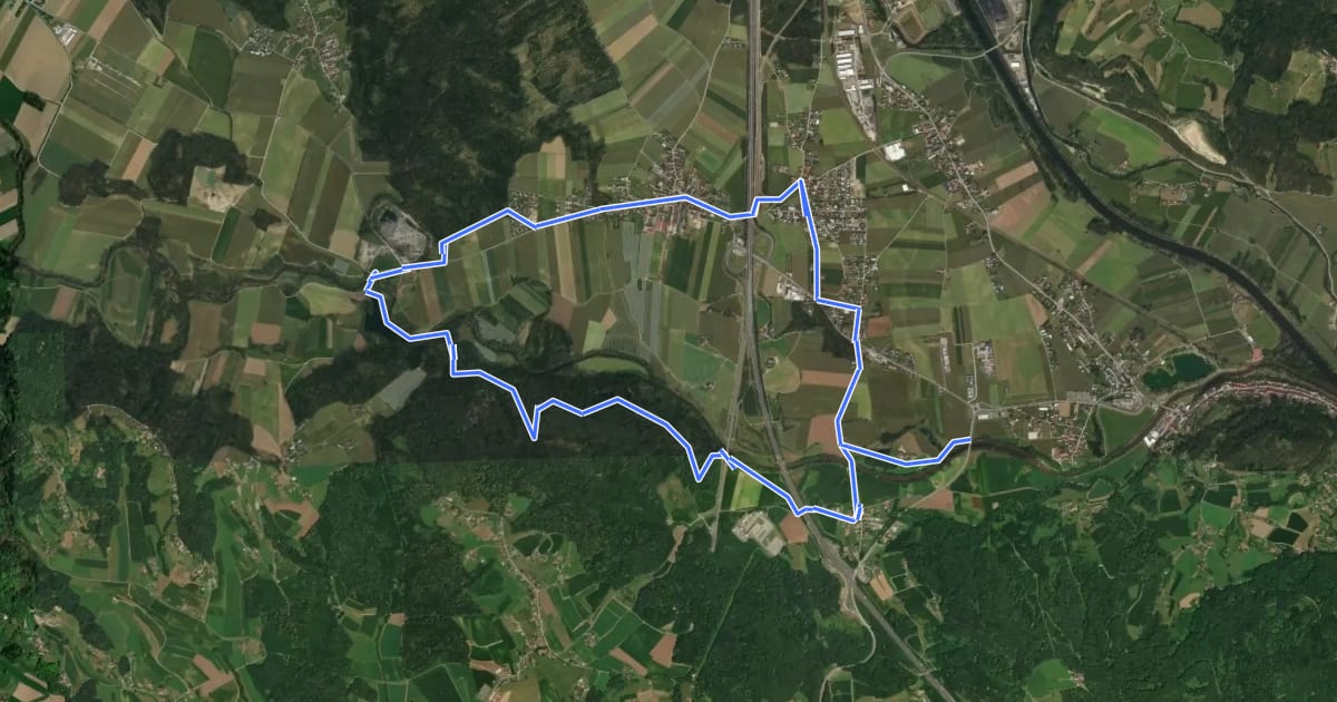 Маршрут Hengist Kulturwanderweg Weitendorf на спутниковом снимке