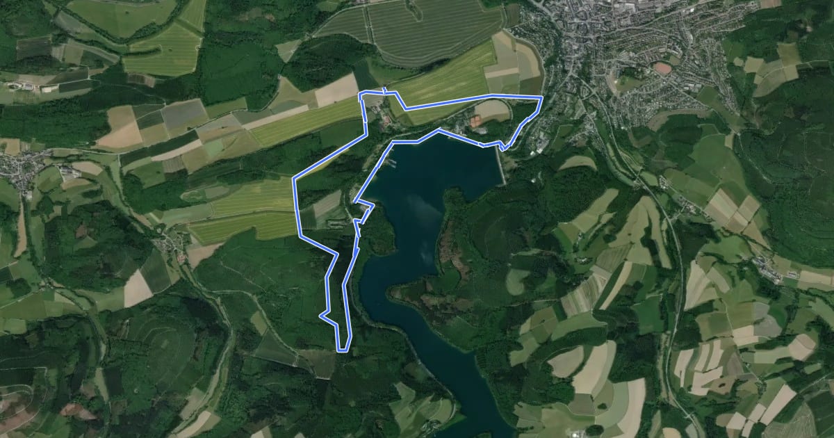Маршрут Hennedamm Rundweg A3 на спутниковом снимке