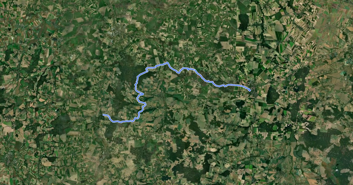 Маршрут Henryków - Grodków на спутниковом снимке