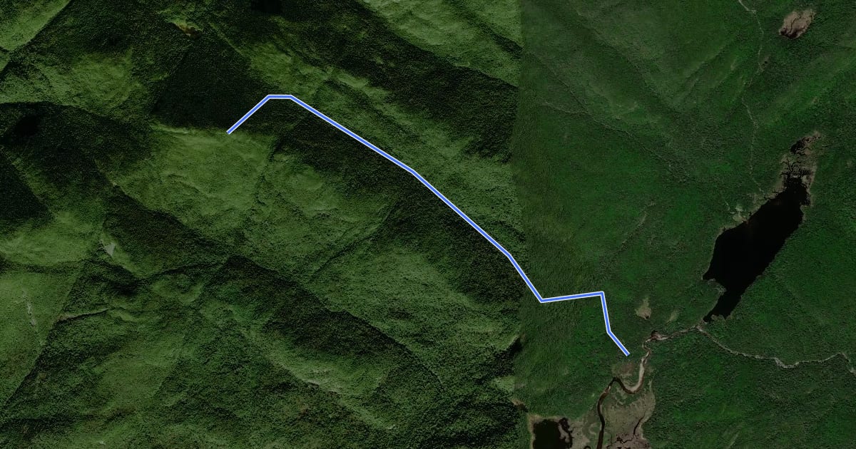 Маршрут Herbert Brook Trail на спутниковом снимке