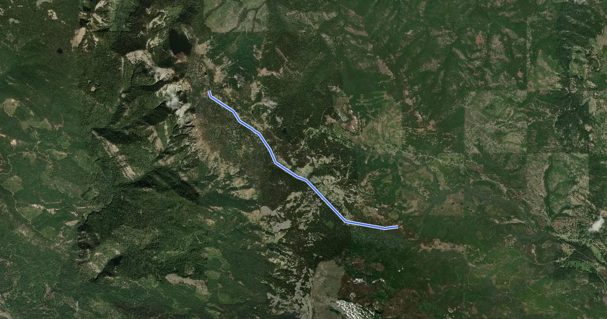 Маршрут Hereford Meadows Trail на спутниковом снимке