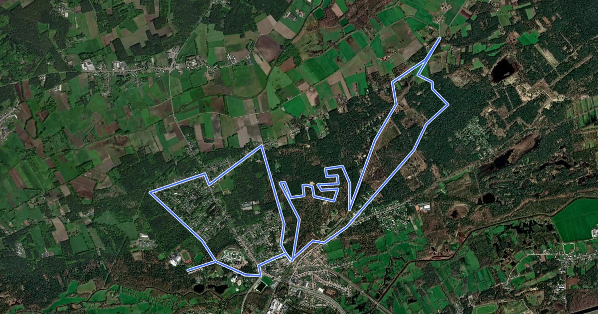 Маршрут Herentals Rood на спутниковом снимке