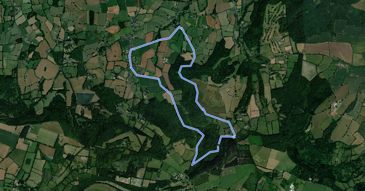 Маршрут Herepath Trail - Blagdon Hill на спутниковом снимке