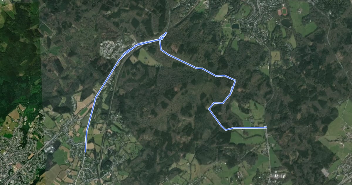 Маршрут Hergenrath B (15) - Köpfchen (37) на спутниковом снимке
