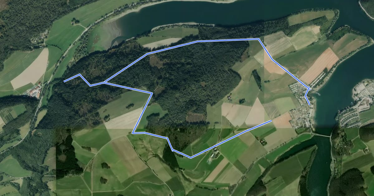 Маршрут Heringshausen H4 на спутниковом снимке