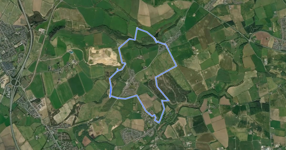 Маршрут Heritage 100 - Cassop, Quarrington Hill and Kelloe на спутниковом снимке