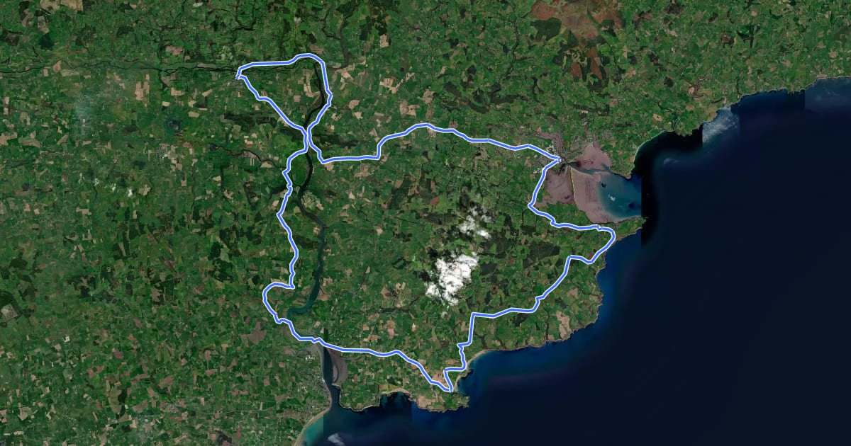 Маршрут Heritage Route на спутниковом снимке
