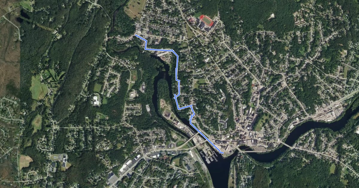Маршрут Heritage Trail на спутниковом снимке