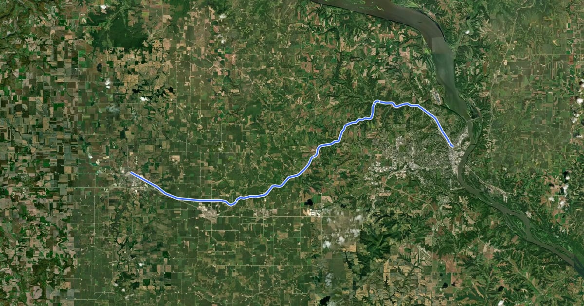 Маршрут Heritage Trail на спутниковом снимке