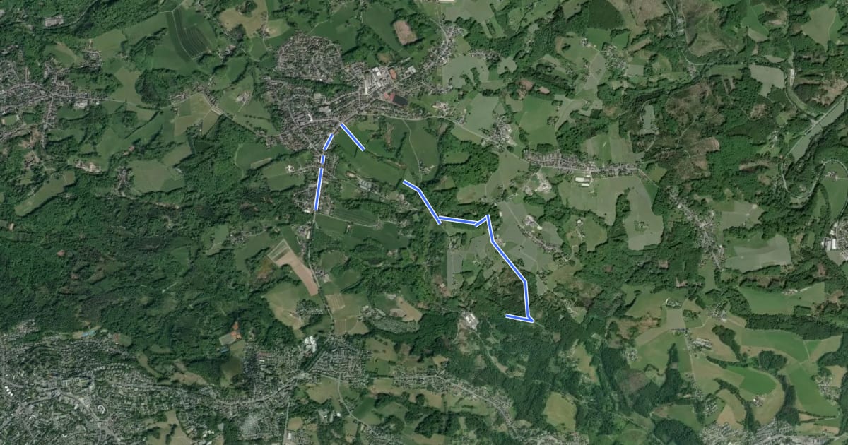 Маршрут Herkenrath - Volbach - Dreispringen - Volbacher Mühle U на спутниковом снимке