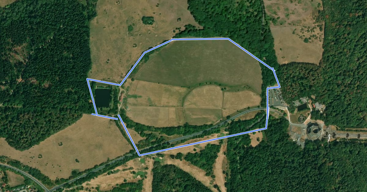 Маршрут Herkules, Naturparkweg 8 на спутниковом снимке