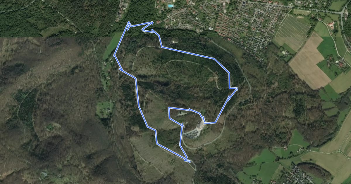 Маршрут Hermann-Heidental-Route A2 на спутниковом снимке