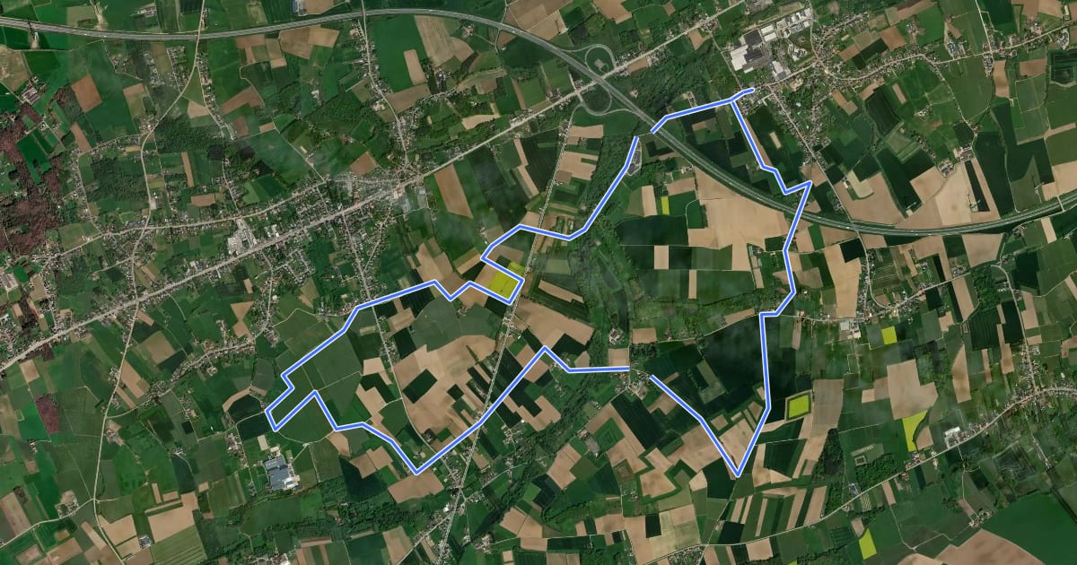 Маршрут Hermansheuvel Rode driehoek на спутниковом снимке
