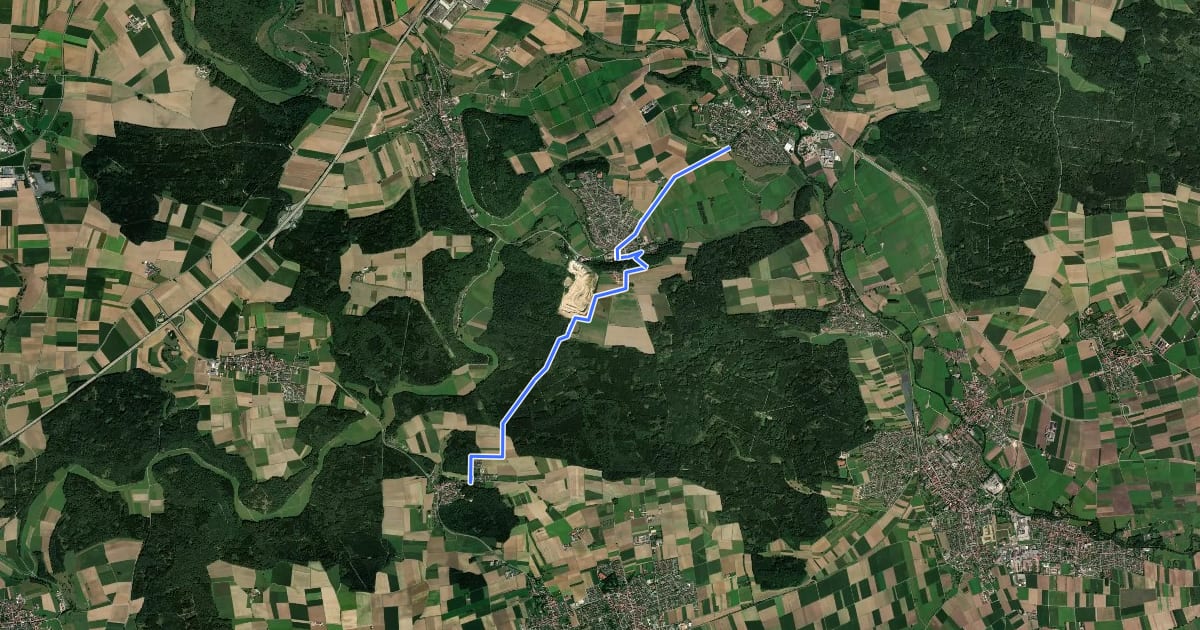 Маршрут Hermaringen - Schloss Burgberg - Stetten o.L. на спутниковом снимке