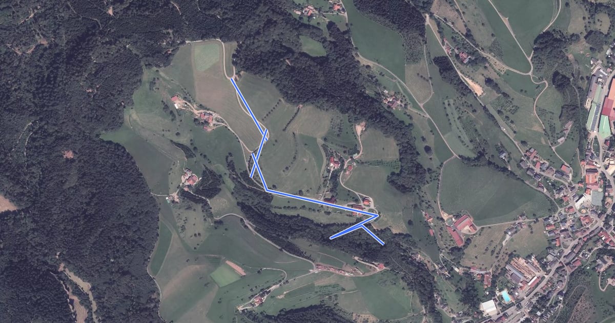 Маршрут Hermersberg - Schafloch на спутниковом снимке