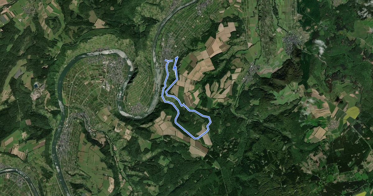 Маршрут Herrgott´s Wanderweg на спутниковом снимке