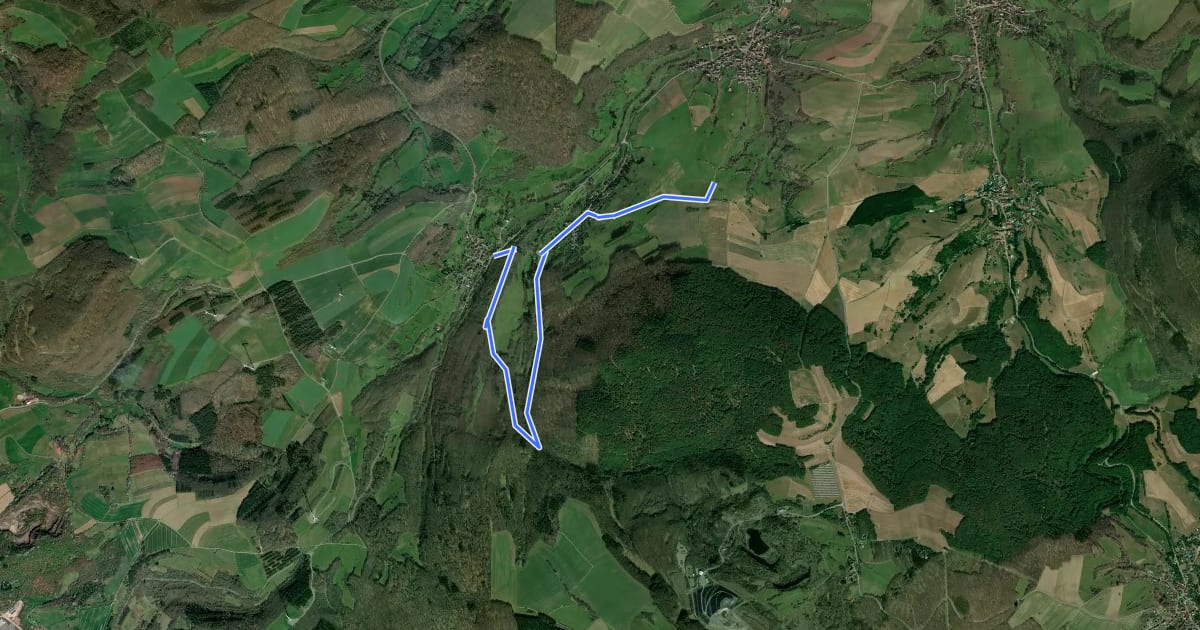 Маршрут Herrmannsberger Wanderrouten 2 на спутниковом снимке