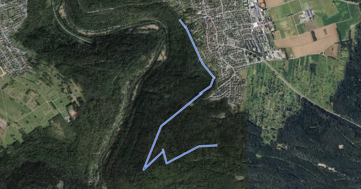 Маршрут Herrmannsklinge - Wasserreservoir на спутниковом снимке