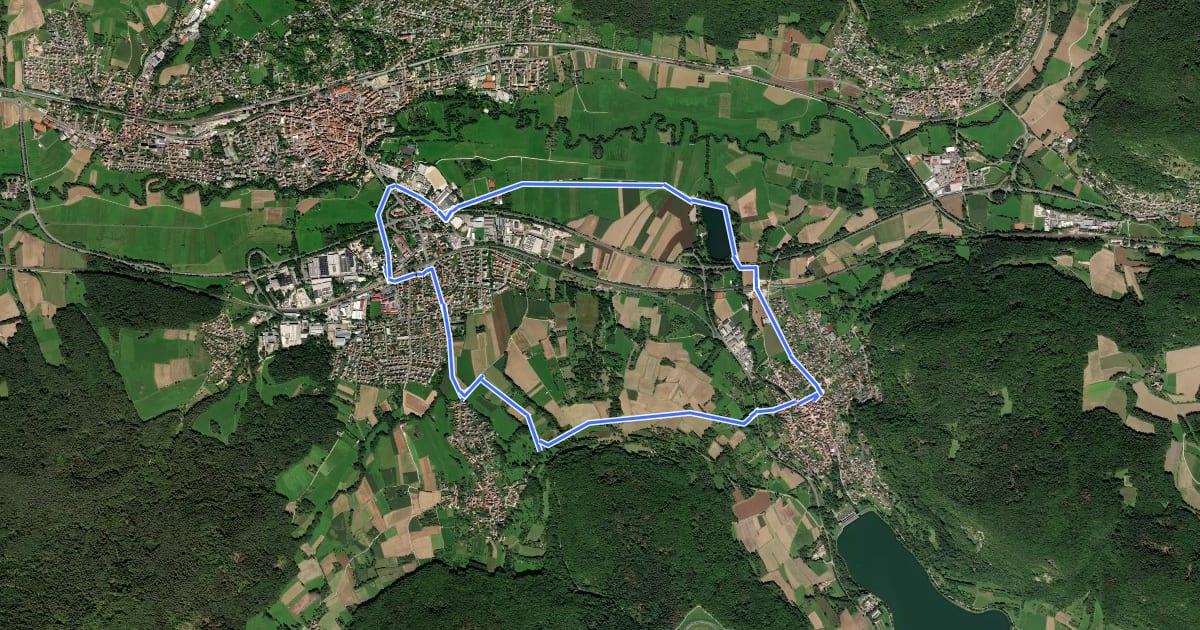 Маршрут Hersbrucker Rundweg Nr. 6 на спутниковом снимке