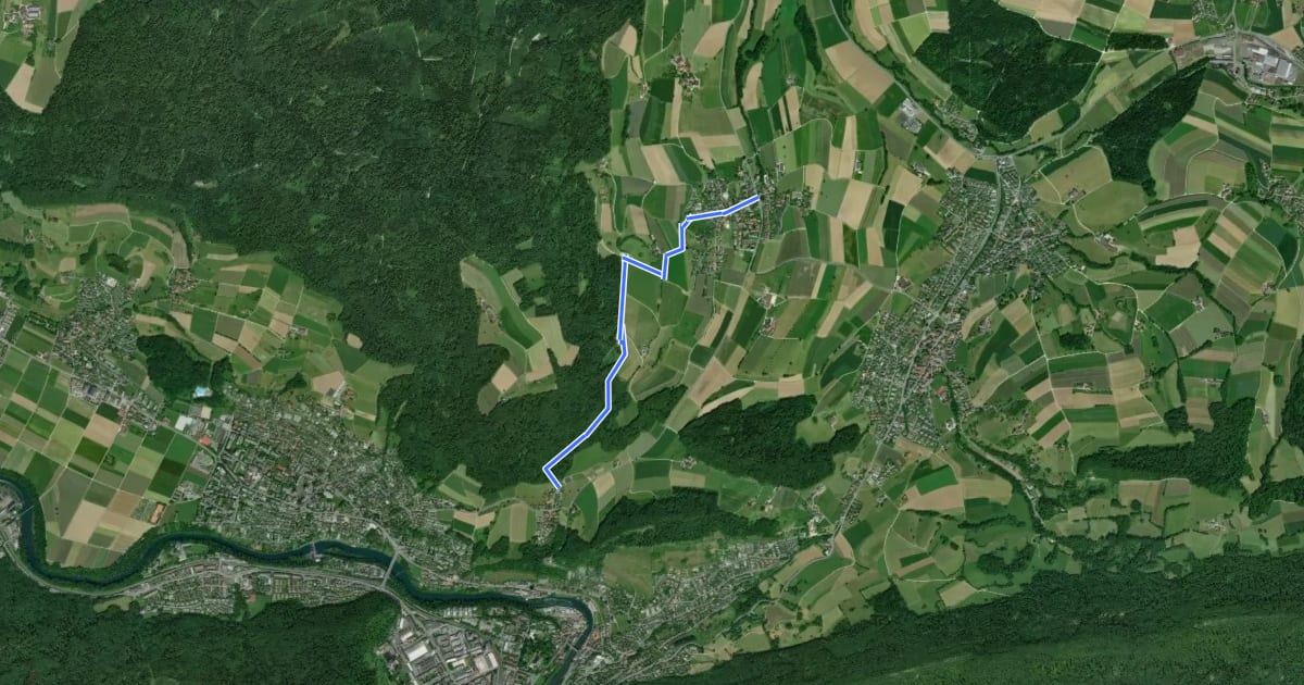 Маршрут Hertenstein - Freienwil на спутниковом снимке