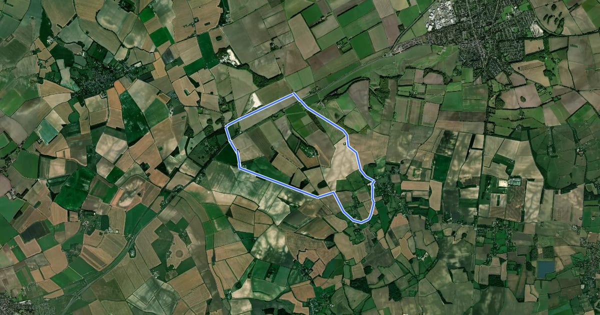 Маршрут Hertfordshire Chain Walk - Walk 15 на спутниковом снимке