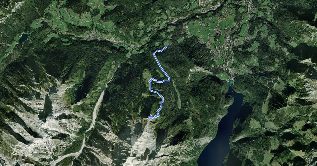 Маршрут Herz-Kreislauf Testwanderweg на спутниковом снимке