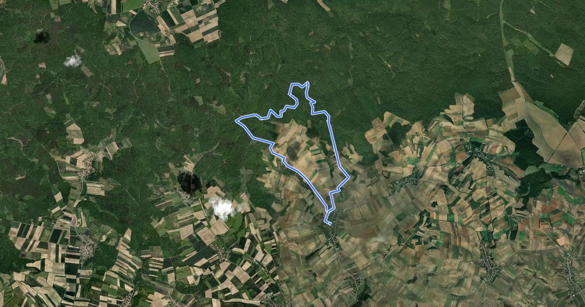 Маршрут Herzogbirbaumer Andachtsweg на спутниковом снимке