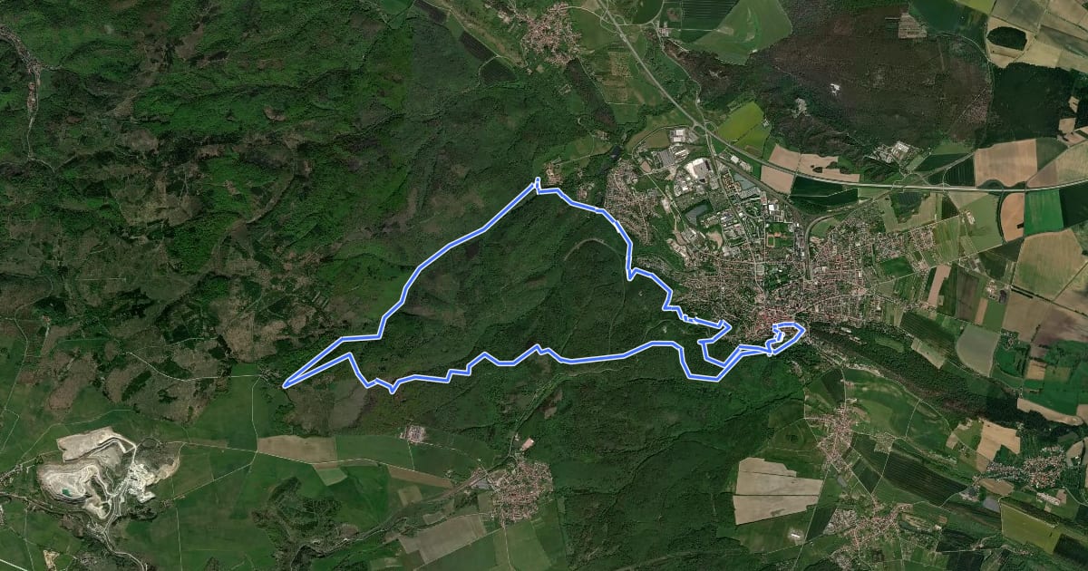 Маршрут Herzogstour Blankenburg (Harz) на спутниковом снимке