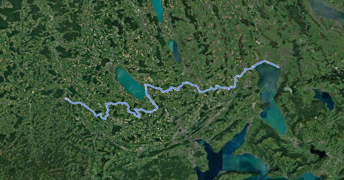 Маршрут Herzroute на спутниковом снимке