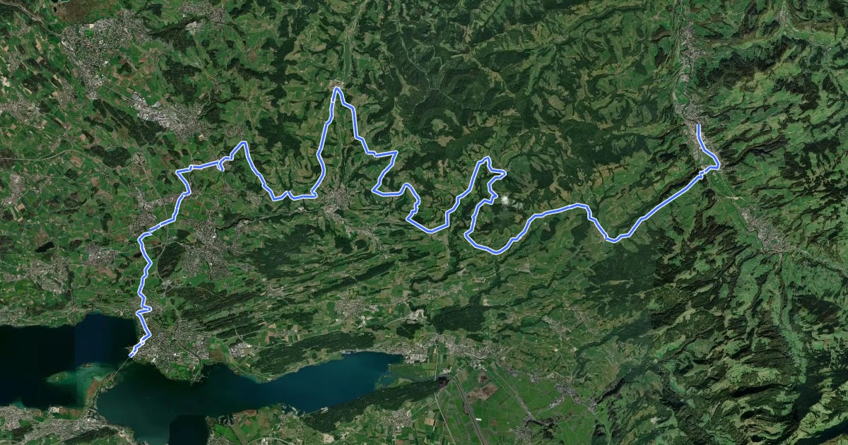 Маршрут Herzroute на спутниковом снимке