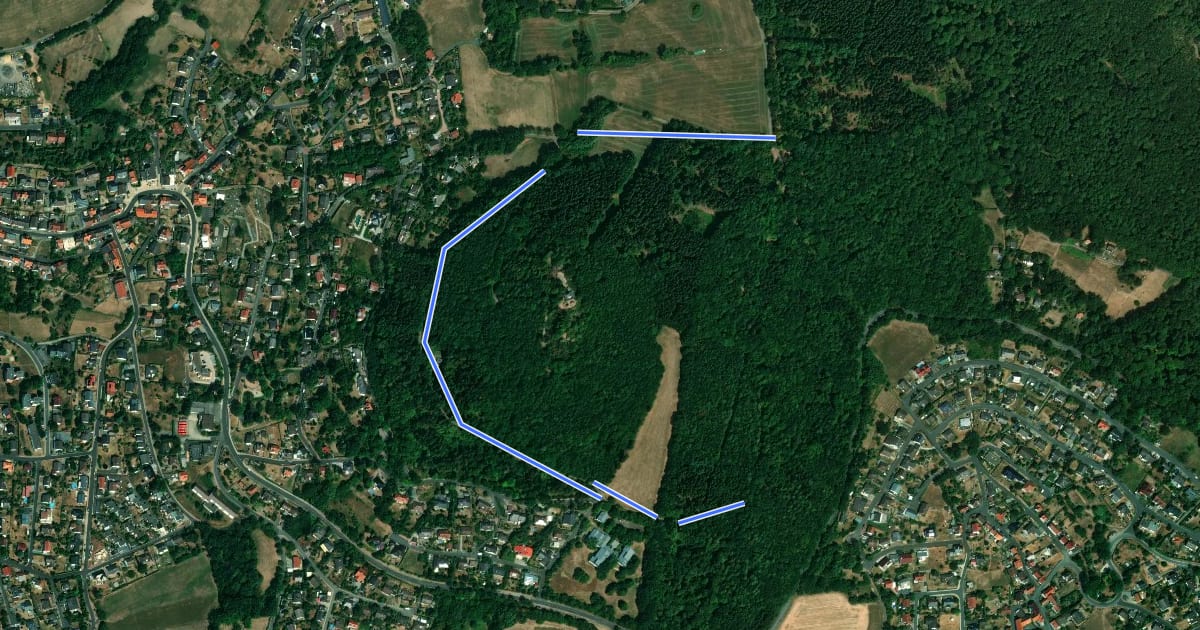 Маршрут Hessenturm, Rundweg 2 на спутниковом снимке