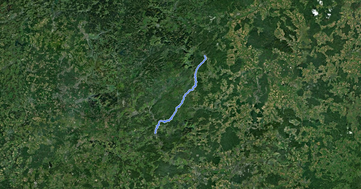 Маршрут Hessenweg 1 (Etappen 9+10) на спутниковом снимке