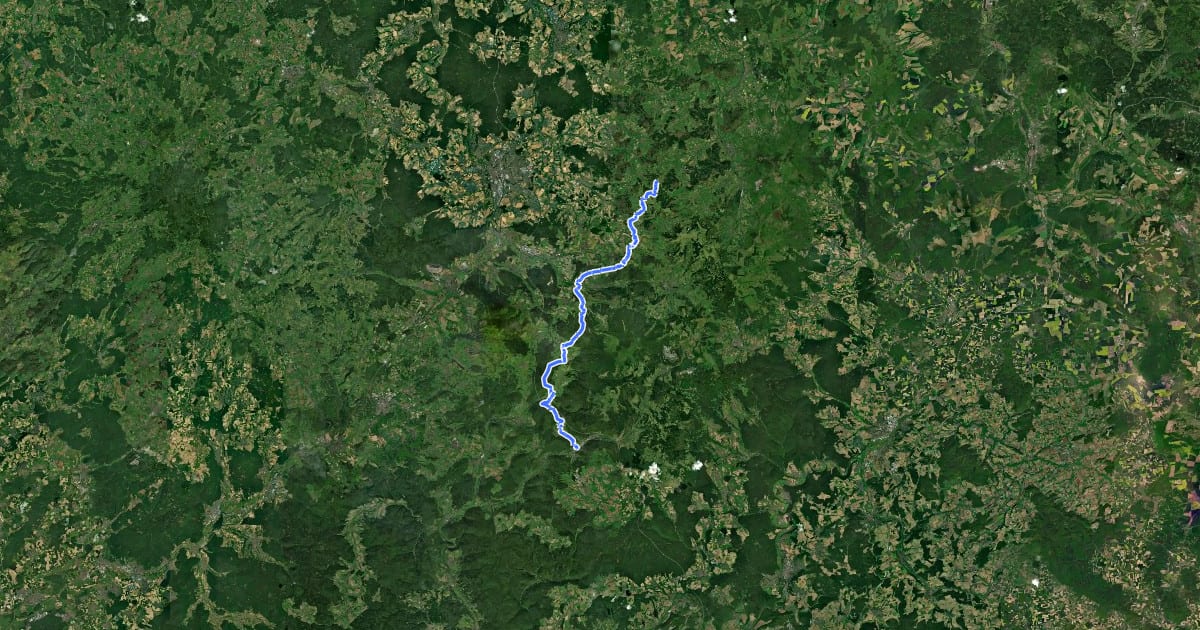 Маршрут Hessenweg 3 (Teilstück Milseburg-Bad Brückenau) на спутниковом снимке