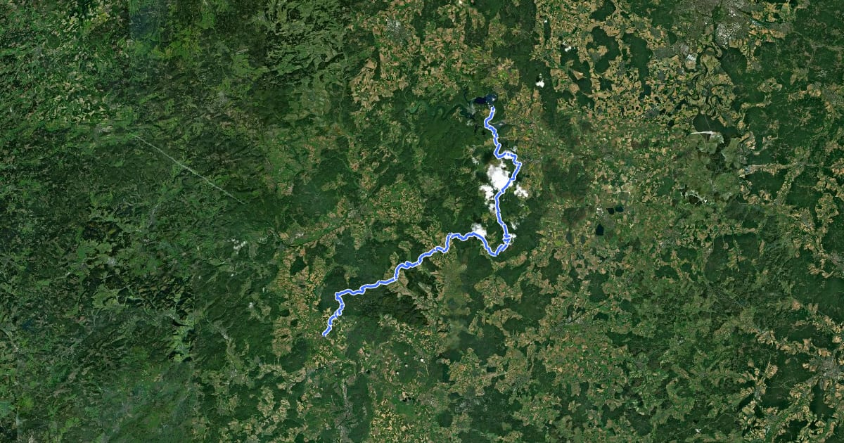 Маршрут Hessenweg 4 (Teilstrecke Edersee - Wetter) на спутниковом снимке