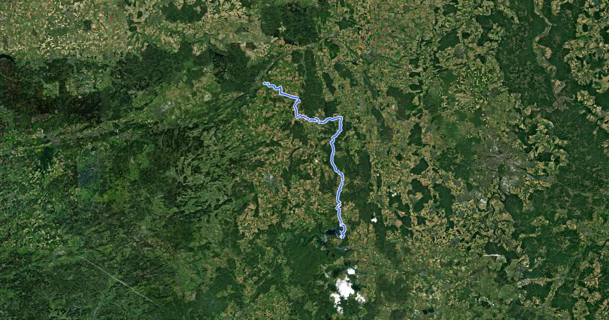 Маршрут Hessenweg 4 (Teilstrecke Marsberg - Edersee) на спутниковом снимке