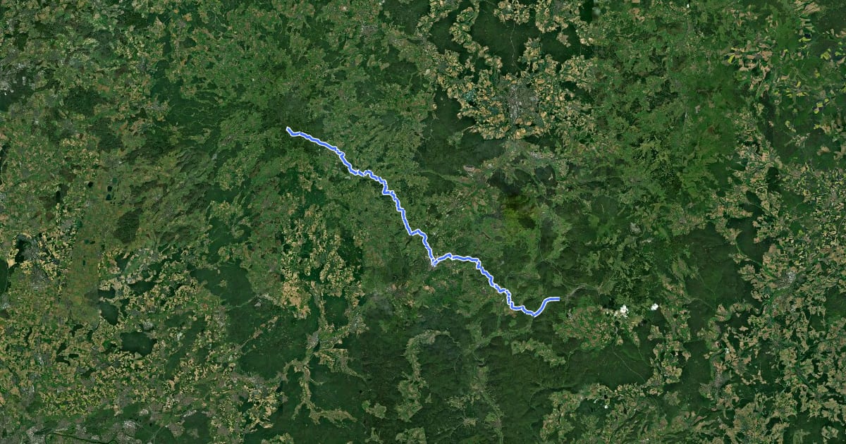 Маршрут Hessenweg 5 (Teilstück Taufstein - Bad Brückenau) на спутниковом снимке