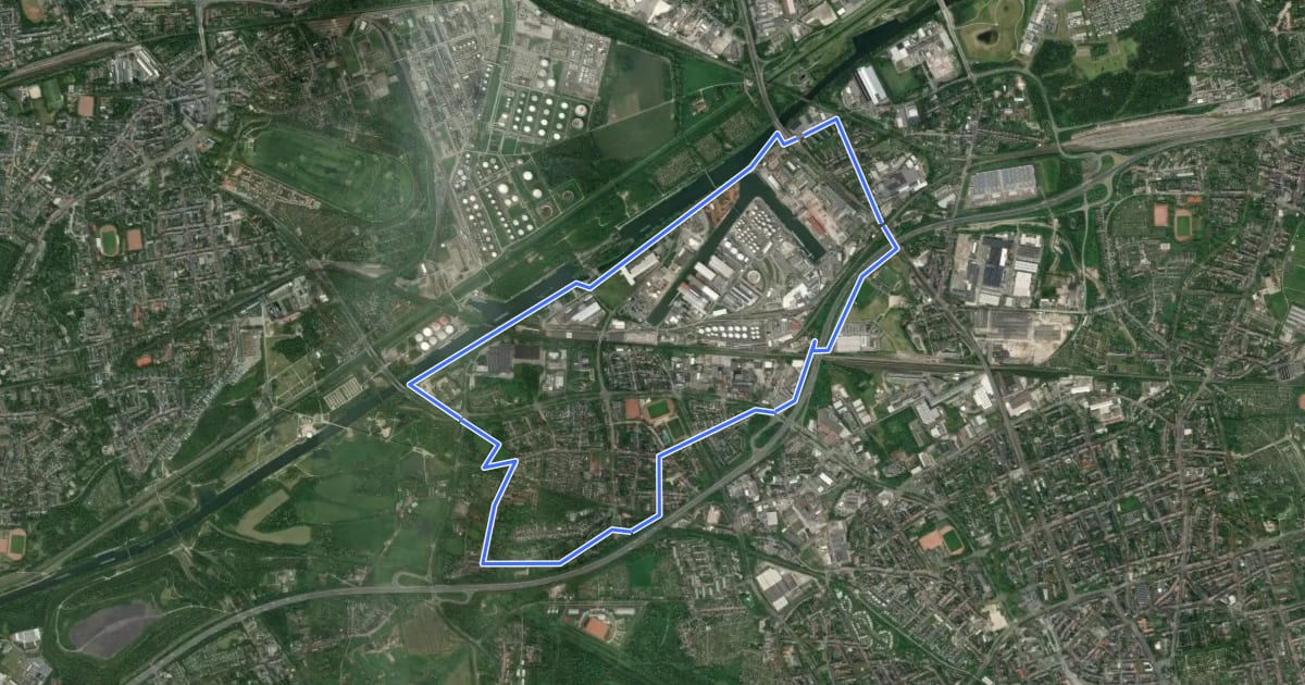 Маршрут Hessler Rundweg T на спутниковом снимке