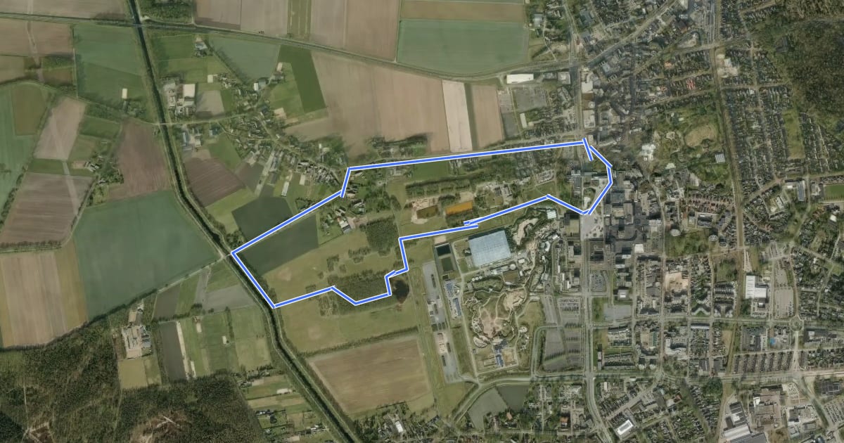 Маршрут Het Blauwe Goud van Westenesch на спутниковом снимке