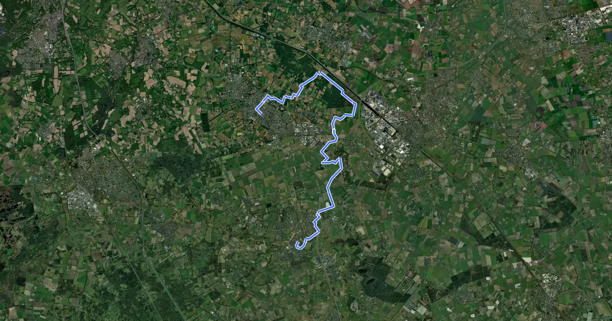 Маршрут Het Groene Woud Pad - 02 - Schijndel - Sint-Oedenrode на спутниковом снимке