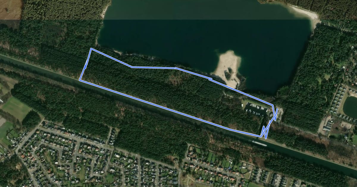 Маршрут Het verloren kabouterdorp (blauwe tocht) на спутниковом снимке
