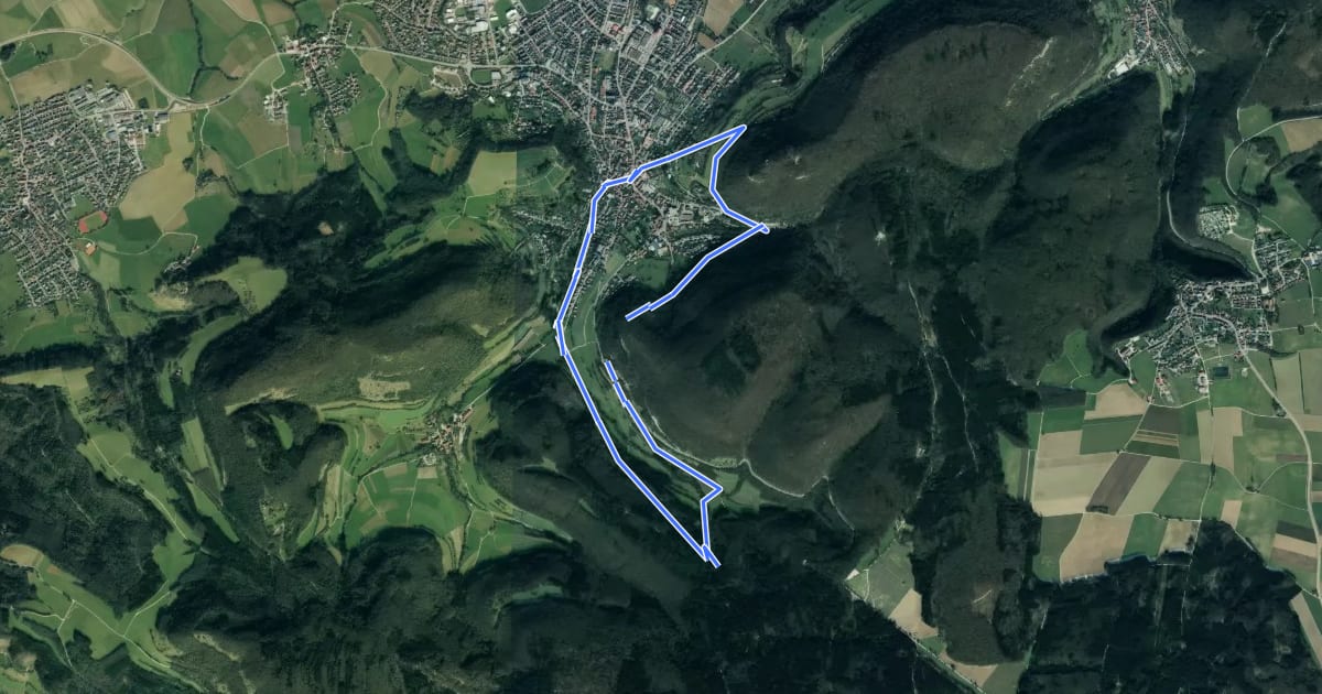 Маршрут Heubach Wanderweg 2 "Die Idyllische" на спутниковом снимке