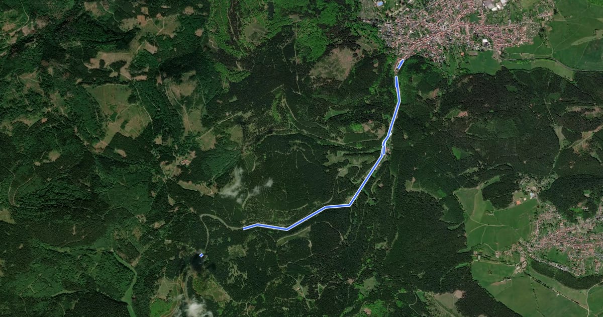 Маршрут Heuberghaus (Naturlehrpfad) на спутниковом снимке
