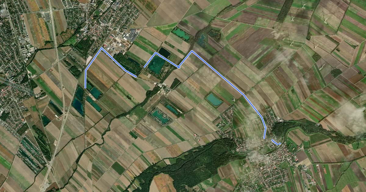 Маршрут Heurigenweg на спутниковом снимке