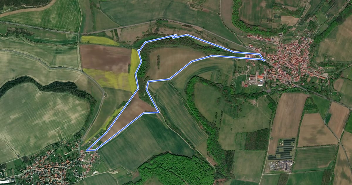 Маршрут Heuthner Rundwanderweg 2 на спутниковом снимке