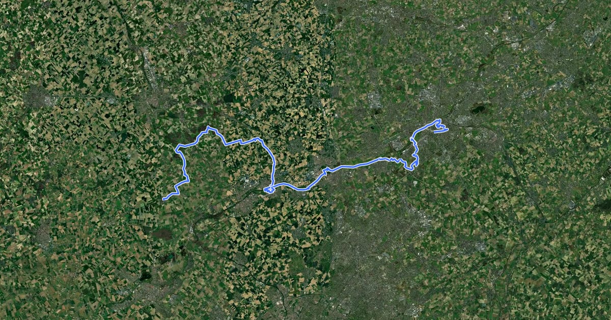 Маршрут Heuvelroute - 02 - Mesen - Kortrijk на спутниковом снимке