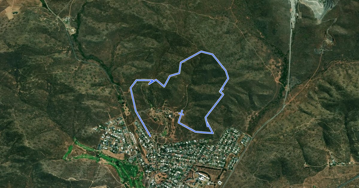Маршрут Heuweltjie Trail на спутниковом снимке
