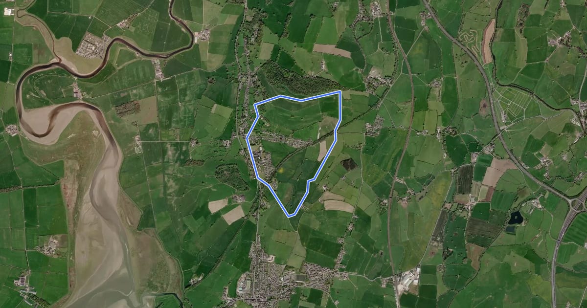 Маршрут Heversham Trail на спутниковом снимке